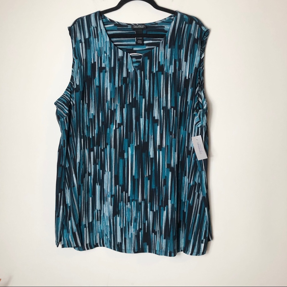 Catherines Black Label Sleeveless Blue Blouse